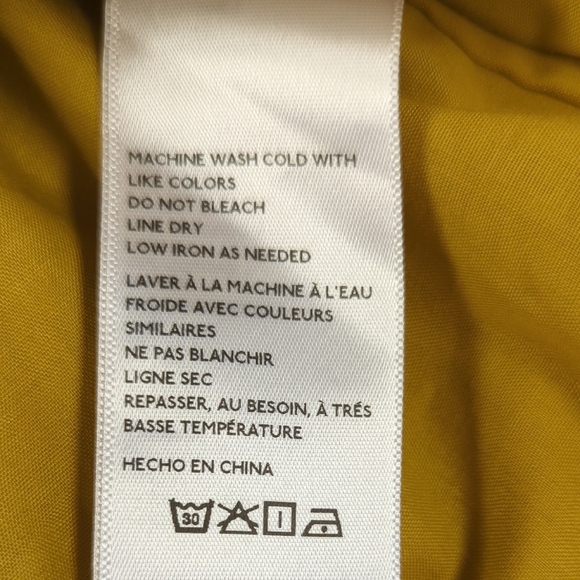 Urban Outfitters Ruffle Open Back Tie Mini Dress Mustard Yellow L cottagecore - Picture 6 of 7